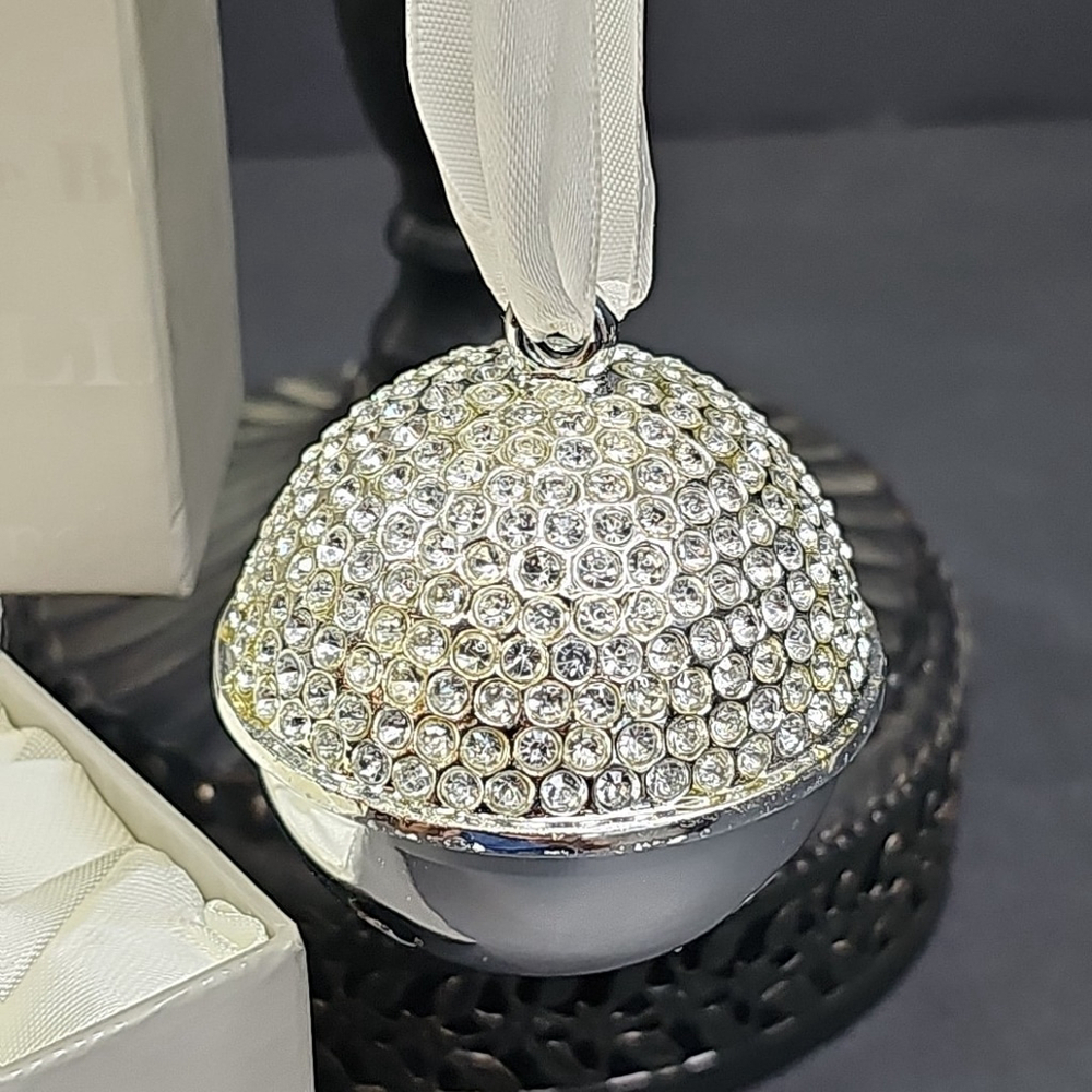 Red Jeweled Blingle Jingle Bell Christmas Ornament New In Gift Box